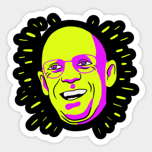 Foucault 80s Colors - Funny French Philosophy Meme Sticker